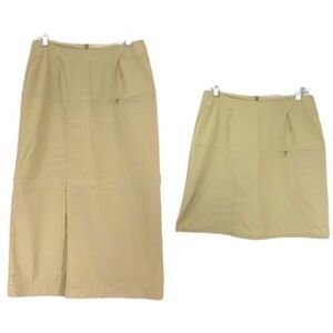 Contourwear Convertible UPF 30 khaki short long skirt size 6